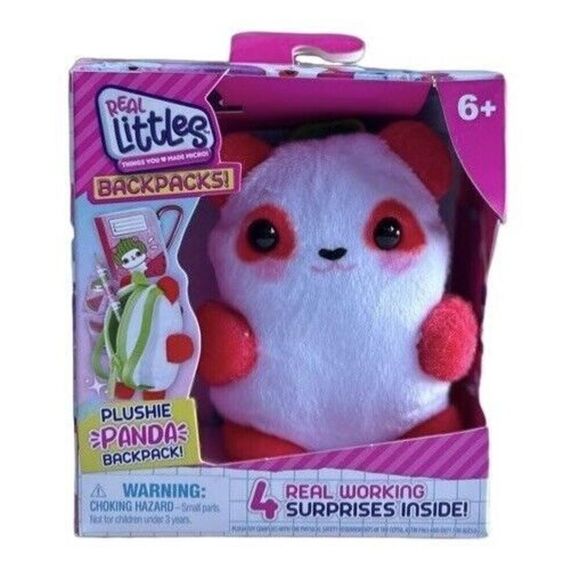 Real Littles BackPacks! Plushie Panda Backpack Surprises inside! Real Working - Picture 1 of 6
